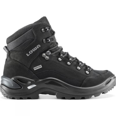 Botas Lowa Renegade GTX Mid Mujer - Negras - Chile SIH567483